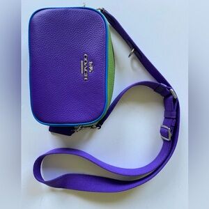 COACH purple blue and green crossbody